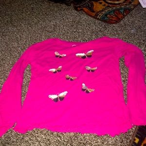 Pink butterfly shirt wonder nation 14-16